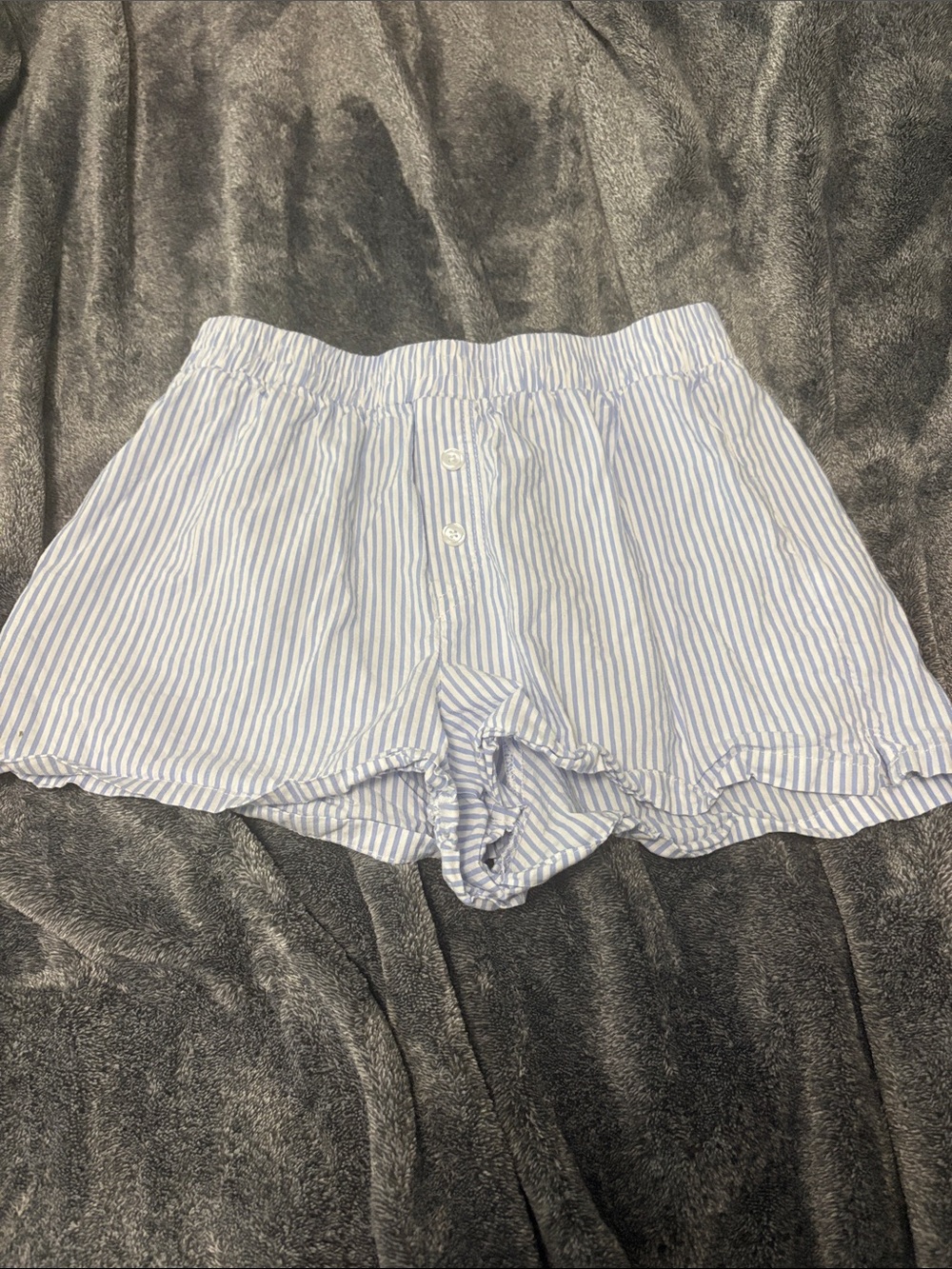 Never Worn Wallflower Blue and White Striped Elastic Waist Skort